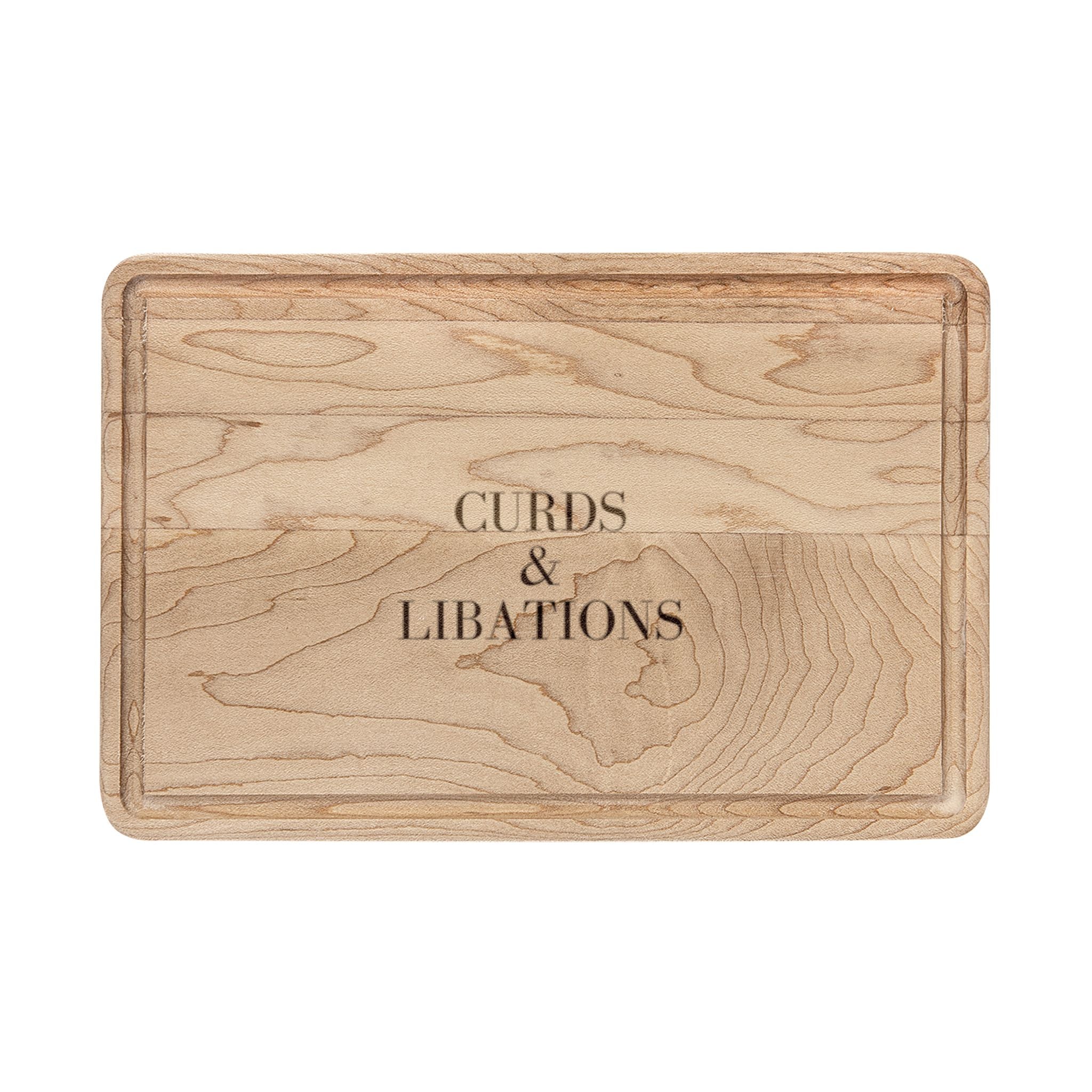 Curds & Libations™ Heritage Wooden Cutting Board