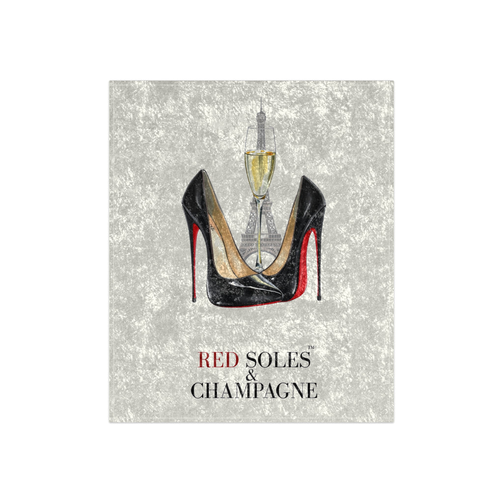 Red Soles & Champagne™ Signature Crushed Velvet Blanket