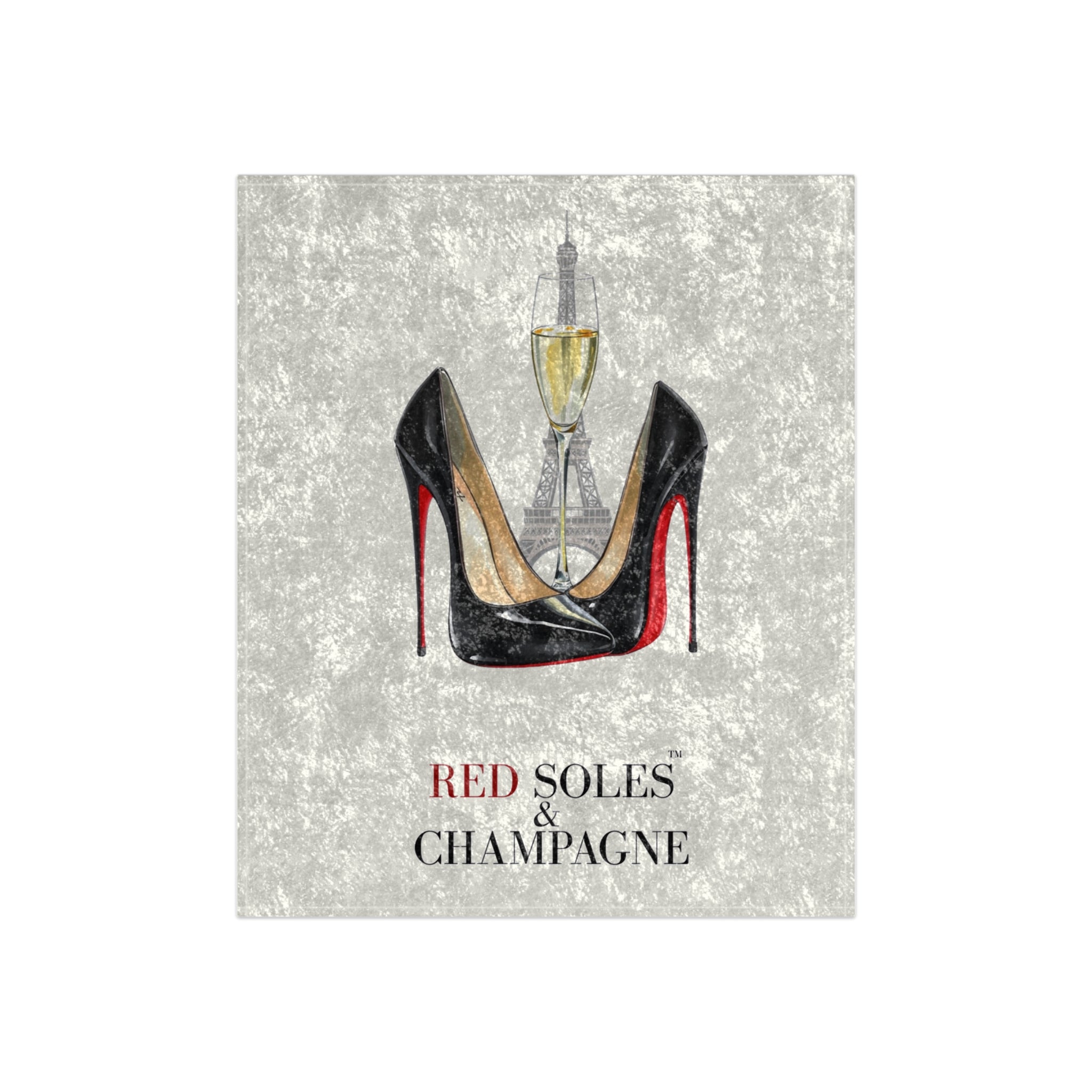 Red Soles & Champagne™ Signature Crushed Velvet Blanket