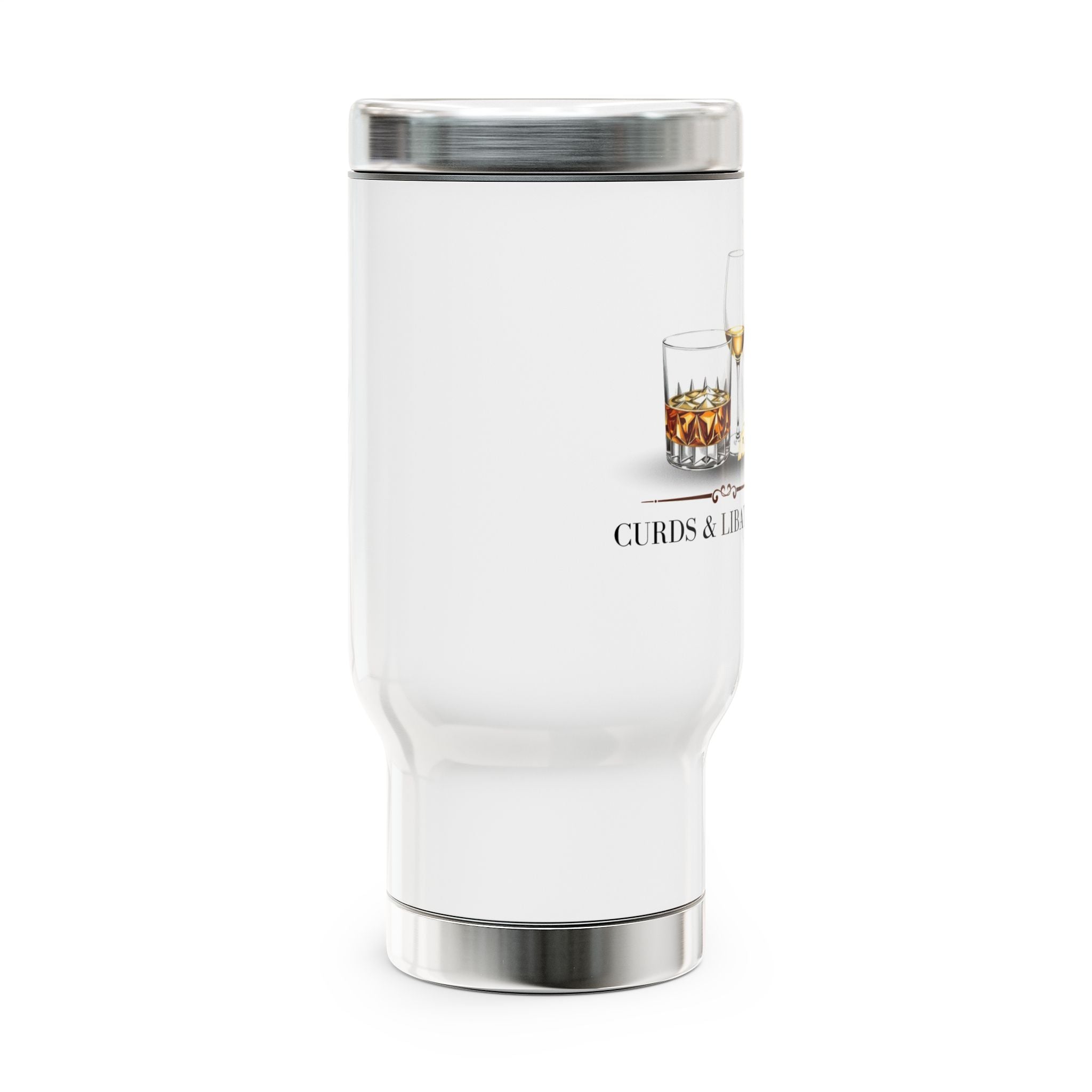 Curds & Libations™ Stainless Steel Travel Mug (14 oz)