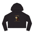 Red Soles & Champagne™ — Noir Edition Cropped Hoodie | Relaxed Cropped Fit