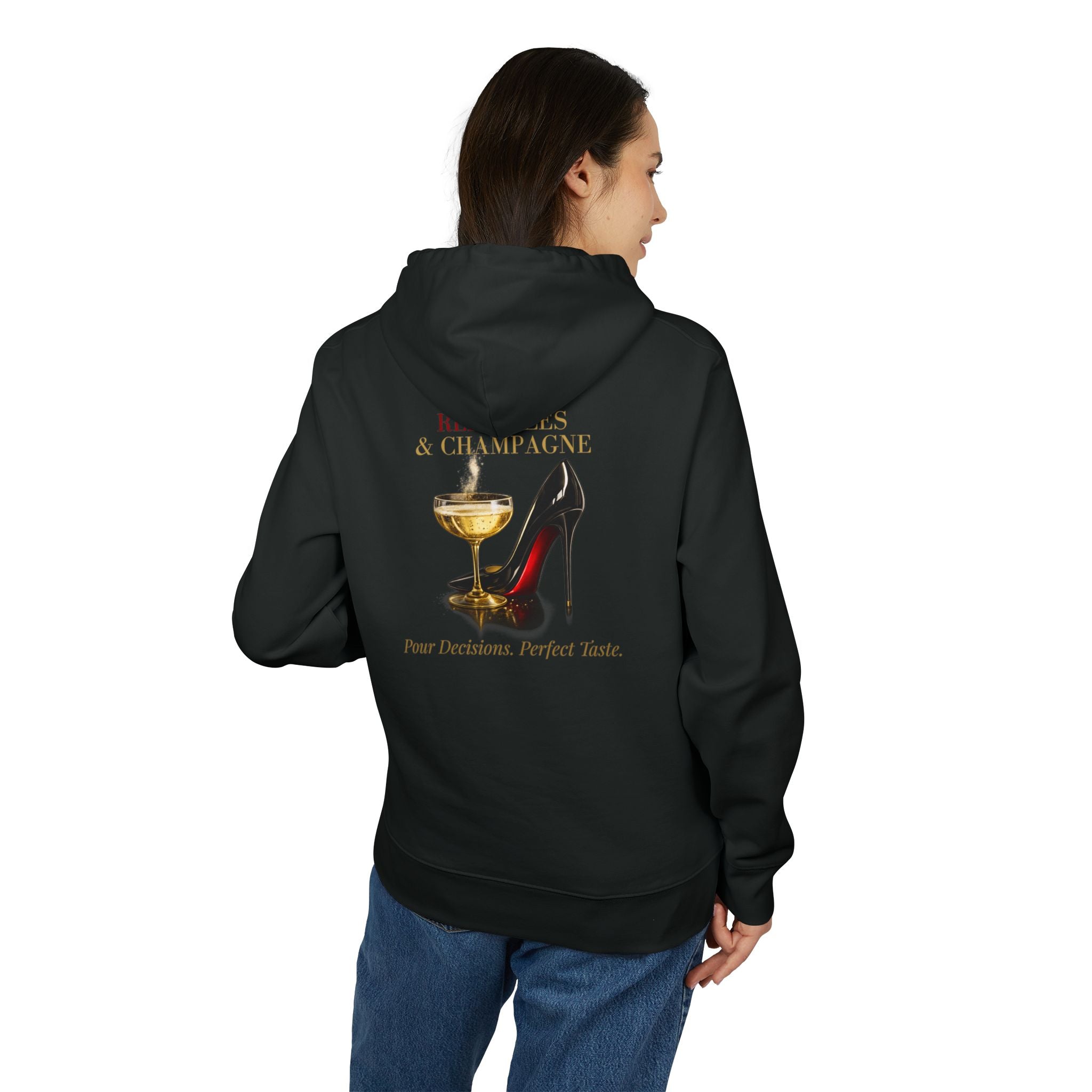 Red Soles & Champagne™ | Noir Edition Hoodie | Icon Design
