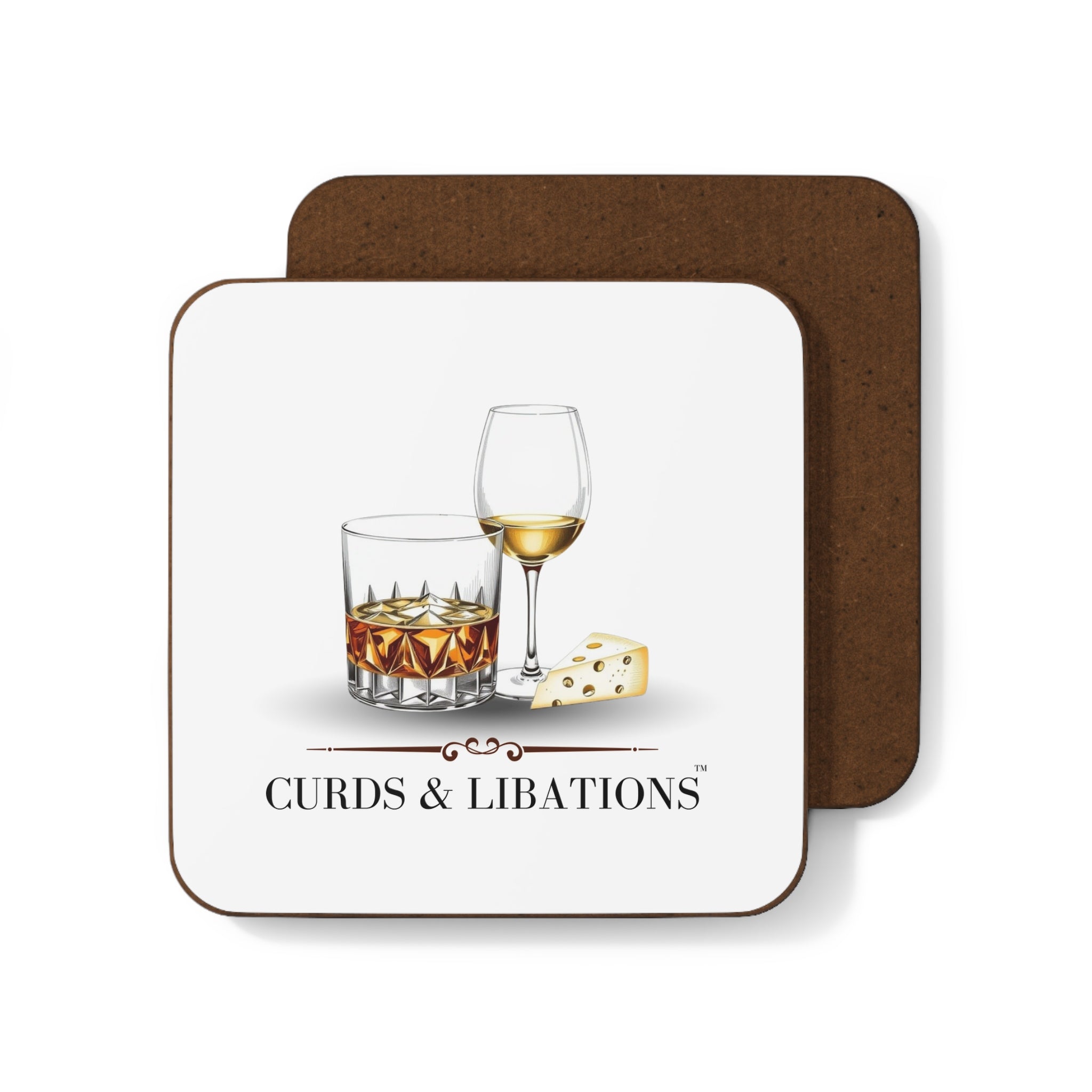 Curds & Libations™ Hardboard Coaster