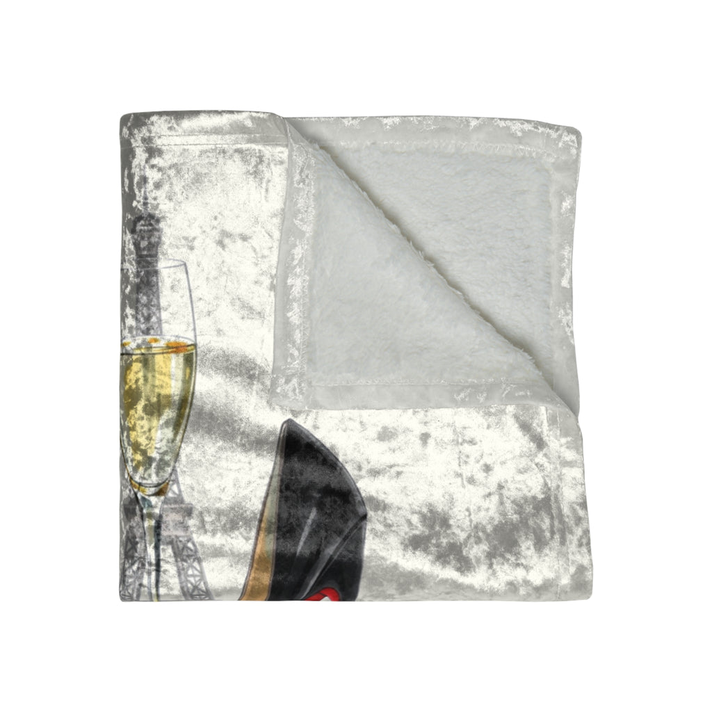 Red Soles & Champagne™ Signature Crushed Velvet Blanket