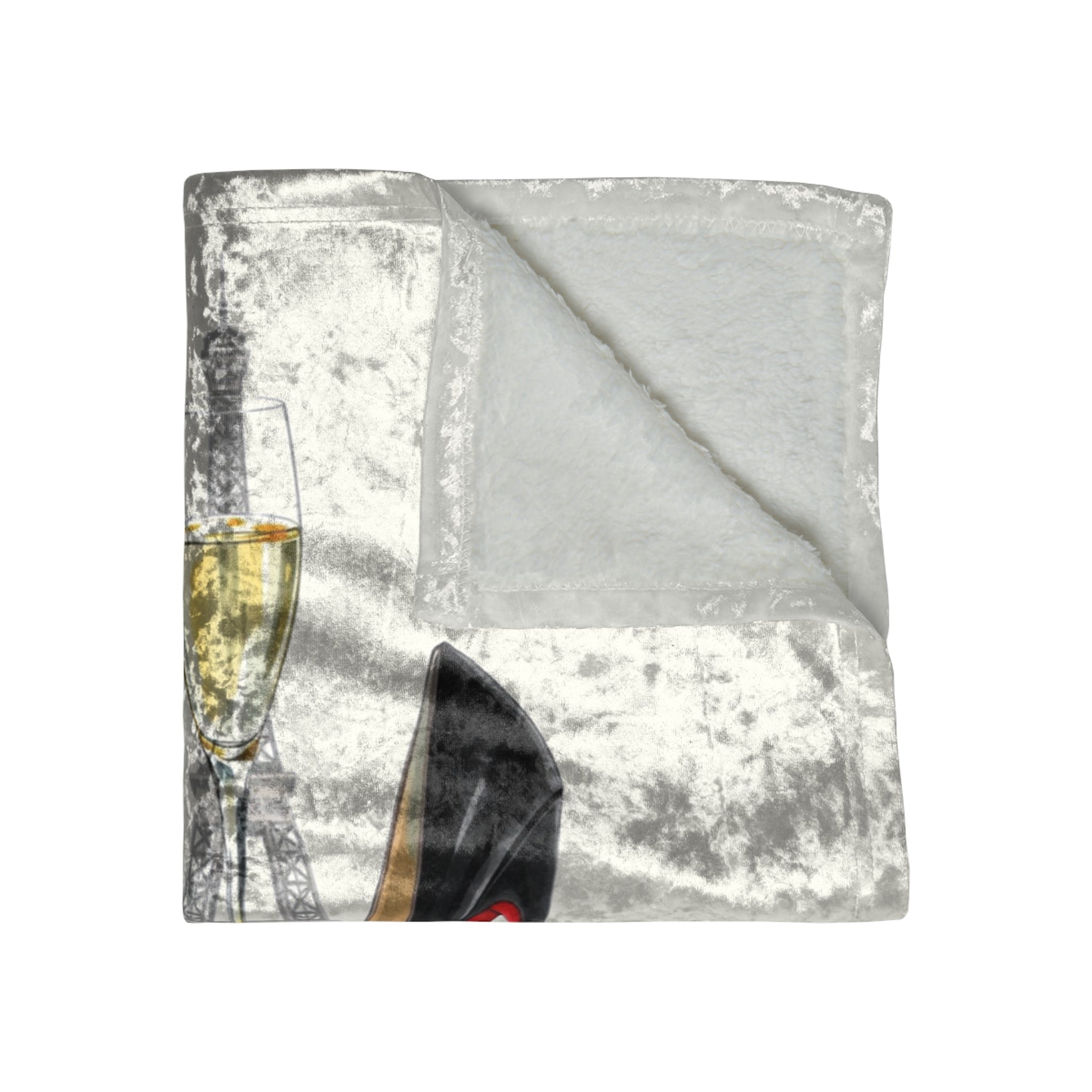 Red Soles & Champagne™ Signature Crushed Velvet Blanket