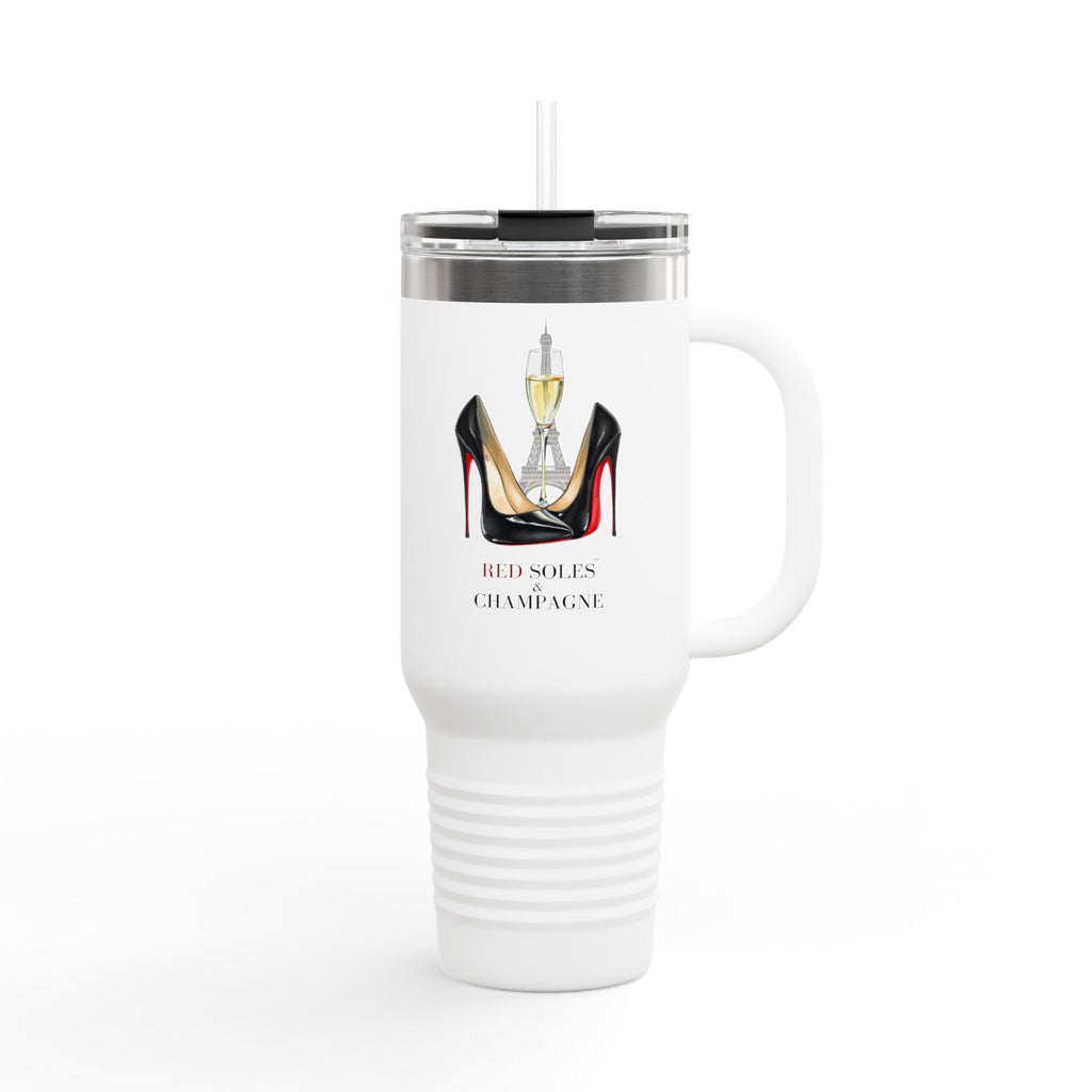 Red Soles & Champagne™ Signature Insulated Travel Mug — 40 oz