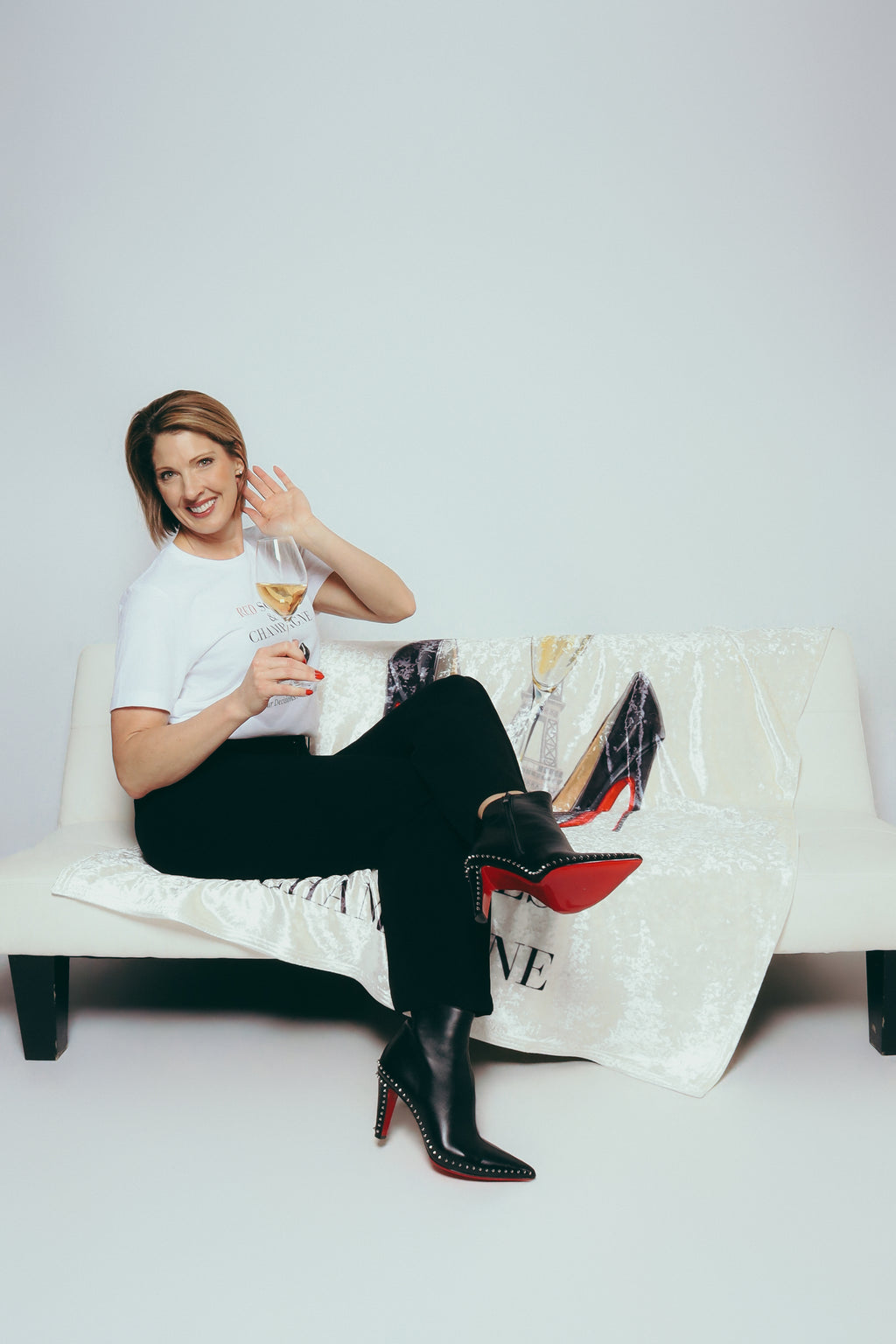 Red Soles & Champagne™ Signature Crushed Velvet Blanket
