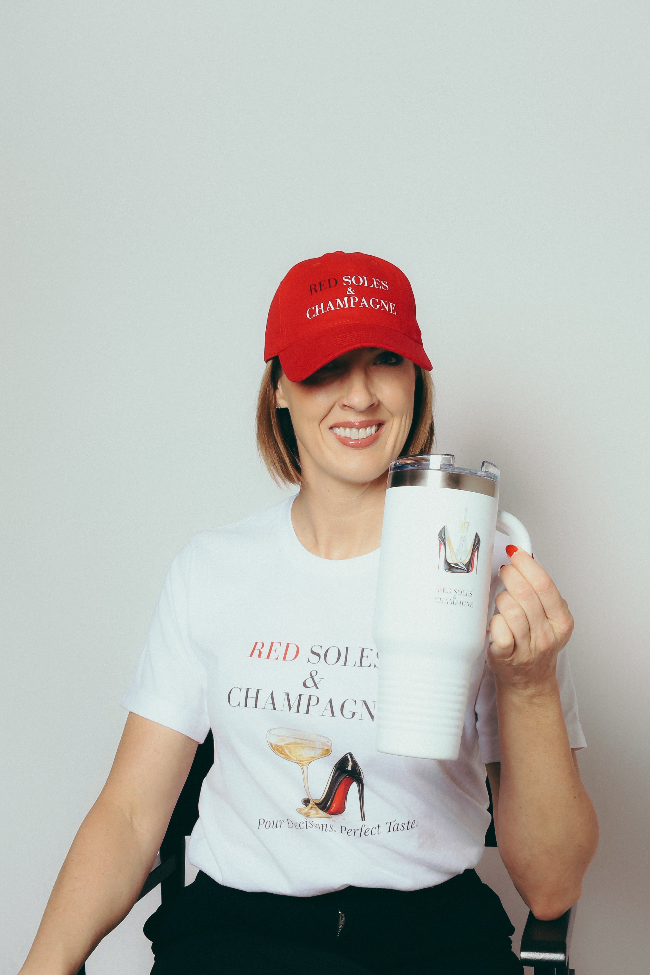 Red Soles & Champagne™ Signature Insulated Travel Mug — 40 oz