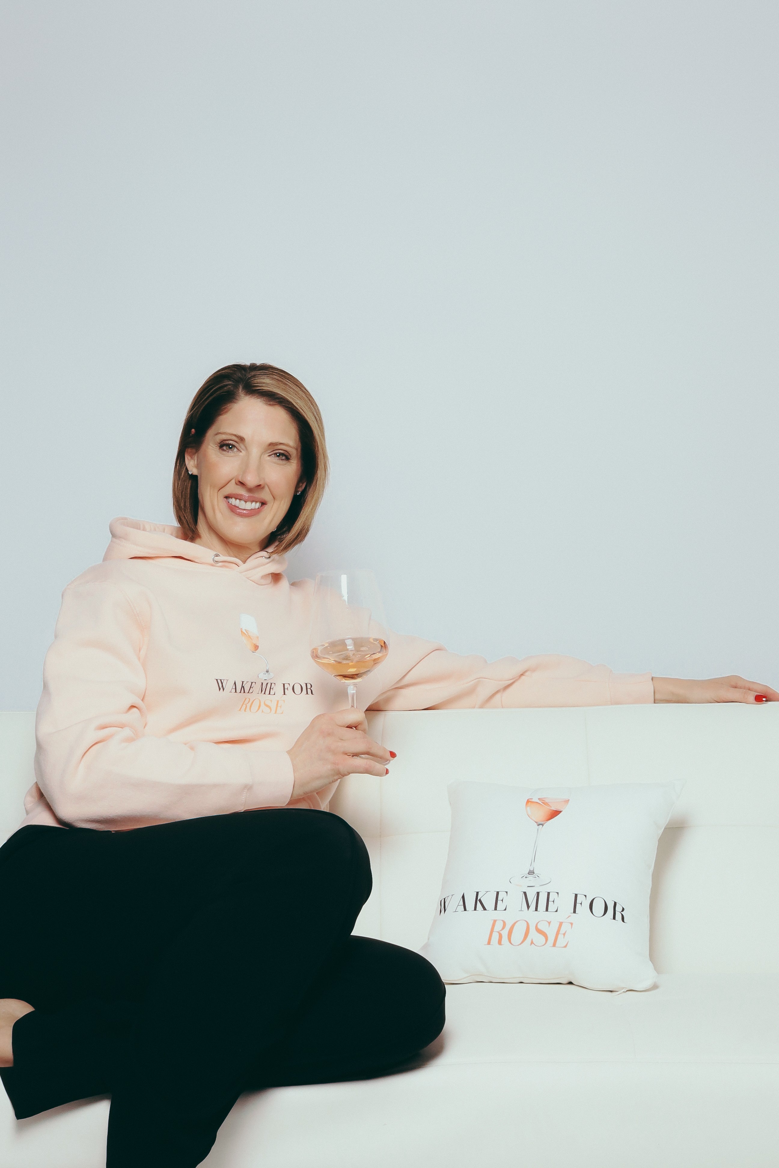 Wake Me For Rosé Home Pillow